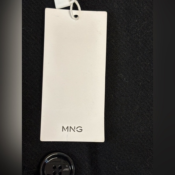 MANGO Lapelled Straight-Cut Coat, Black - Medium - Picture 7 of 8